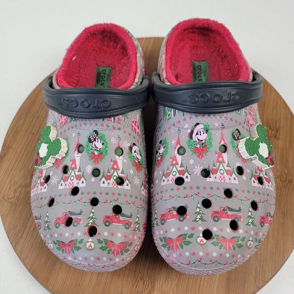Disney Christmas Holiday 2019 Mickey Dual Comfort Crocs Unisex Size M7/W9 - Picture 1 of 10